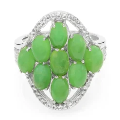 Kaiserlicher Chrysopras-Silberring