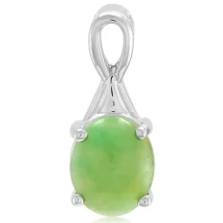 Kaiserlicher Chrysopras-Silberanhänger