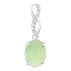 Kaiserlicher Chrysopras-Silberanhänger