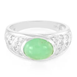 Kaiserlicher Chrysopras-Silberring