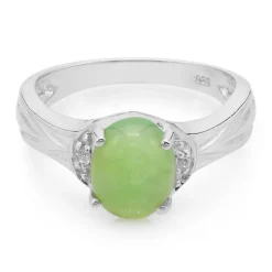 Kaiserlicher Chrysopras-Silberring