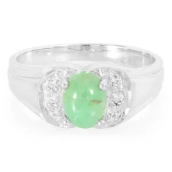 Kaiserlicher Chrysopras-Silberring