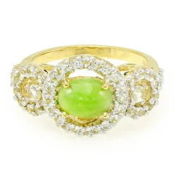 Kaiserlicher Chrysopras-Silberring