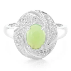 Kaiserlicher Chrysopras-Silberring