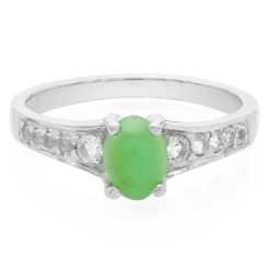 Kaiserlicher Chrysopras-Silberring