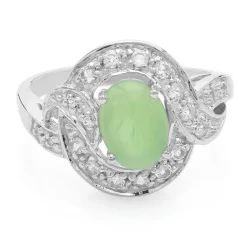 Kaiserlicher Chrysopras-Silberring