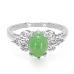 Kaiserlicher Chrysopras-Silberring