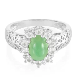 Kaiserlicher Chrysopras-Silberring