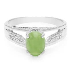 Kaiserlicher Chrysopras-Silberring