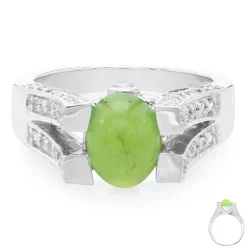 Kaiserlicher Chrysopras-Silberring