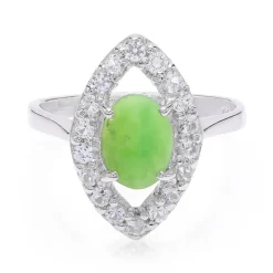 Kaiserlicher Chrysopras-Silberring