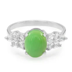 Kaiserlicher Chrysopras-Silberring