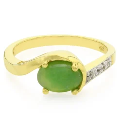 Kaiserlicher Chrysopras-Silberring