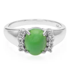 Kaiserlicher Chrysopras-Silberring