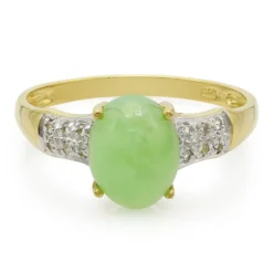 Kaiserlicher Chrysopras-Silberring