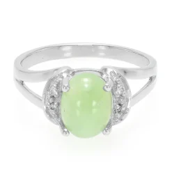 Kaiserlicher Chrysopras-Silberring