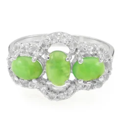 Kaiserlicher Chrysopras-Silberring