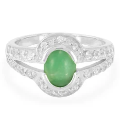 Kaiserlicher Chrysopras-Silberring