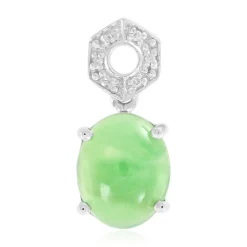 Kaiserlicher Chrysopras-Silberanhänger