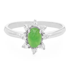 Kaiserlicher Chrysopras-Silberring