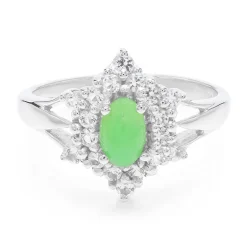 Kaiserlicher Chrysopras-Silberring