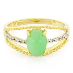 Kaiserlicher Chrysopras-Silberring