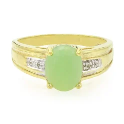 Kaiserlicher Chrysopras-Silberring