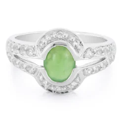 Kaiserlicher Chrysopras-Silberring