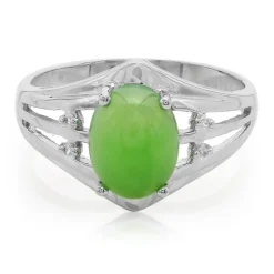 Kaiserlicher Chrysopras-Silberring