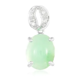 Kaiserlicher Chrysopras-Silberanhänger