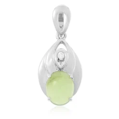 Kaiserlicher Chrysopras-Silberanhänger