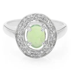 Kaiserlicher Chrysopras-Silberring