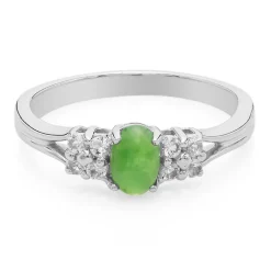 Kaiserlicher Chrysopras-Silberring