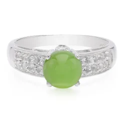 Kaiserlicher Chrysopras-Silberring