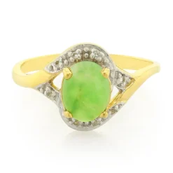 Kaiserlicher Chrysopras-Silberring