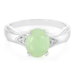 Kaiserlicher Chrysopras-Silberring