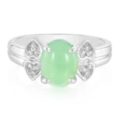 Kaiserlicher Chrysopras-Silberring