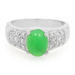 Kaiserlicher Chrysopras-Silberring