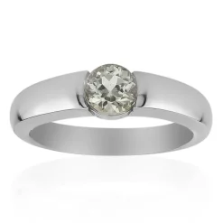 Kanariengelber Kunzit-Silberring