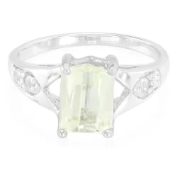 Kanariengelber Kunzit-Silberring