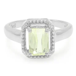 Kanariengelber Kunzit-Silberring