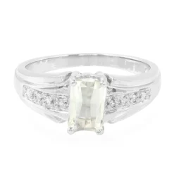 Kanariengelber Kunzit-Silberring