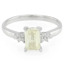 Kanariengelber Kunzit-Silberring