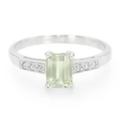 Kanariengelber Kunzit-Silberring