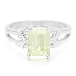 Kanariengelber Kunzit-Silberring