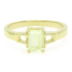 Kanariengelber Kunzit-Silberring