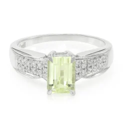 Kanariengelber Kunzit-Silberring