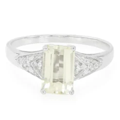 Kanariengelber Kunzit-Silberring