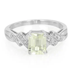 Kanariengelber Kunzit-Silberring