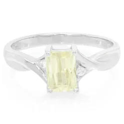 Kanariengelber Kunzit-Silberring